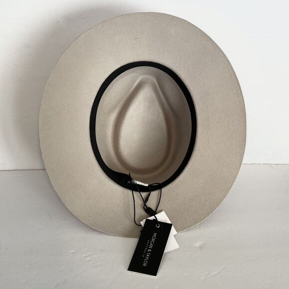 MORGAN & TAYLOR Women’s Fedora Hat 100% Australian Wool Beige - Picture 6 of 8